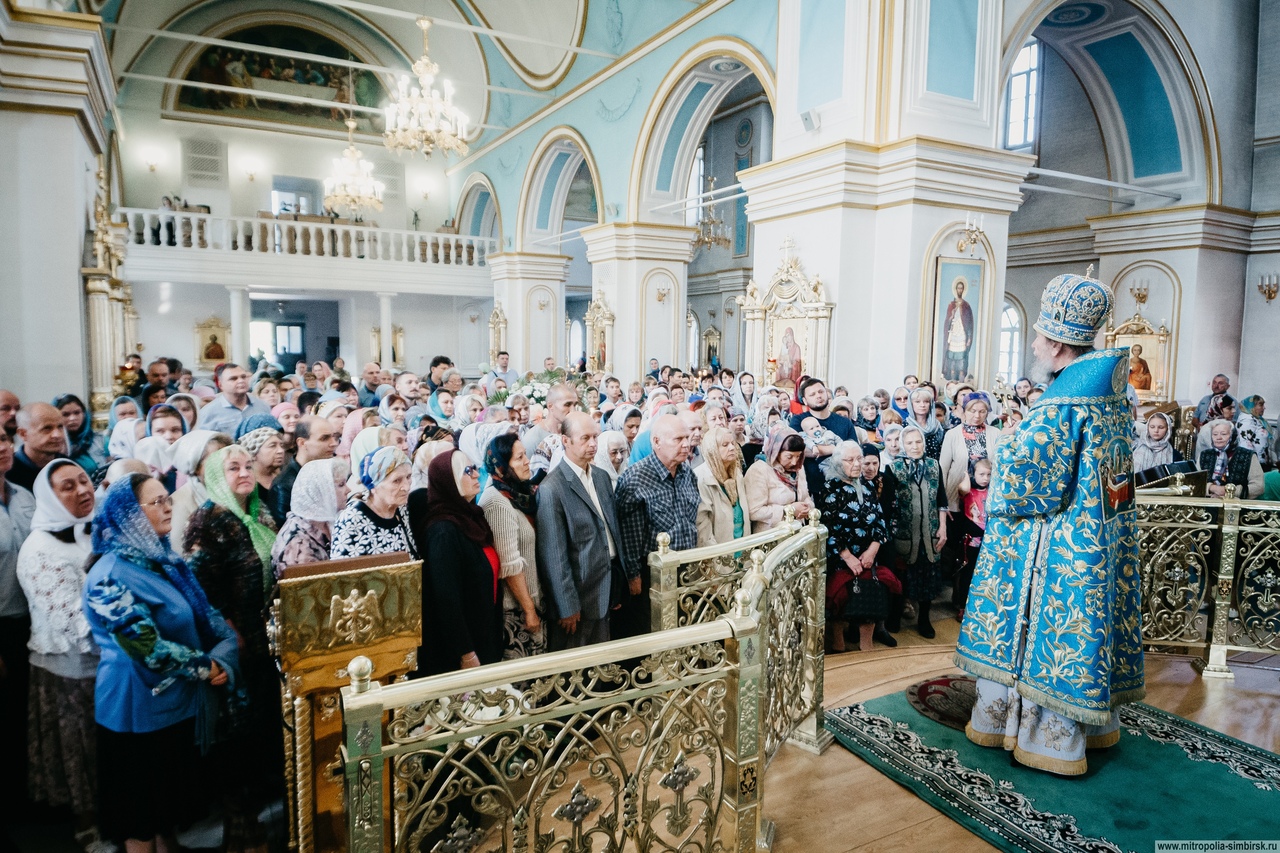 В праздник Успения Пресвятой Богородицы владыка возглавил Литургию в Спасо-Вознесенском соборе